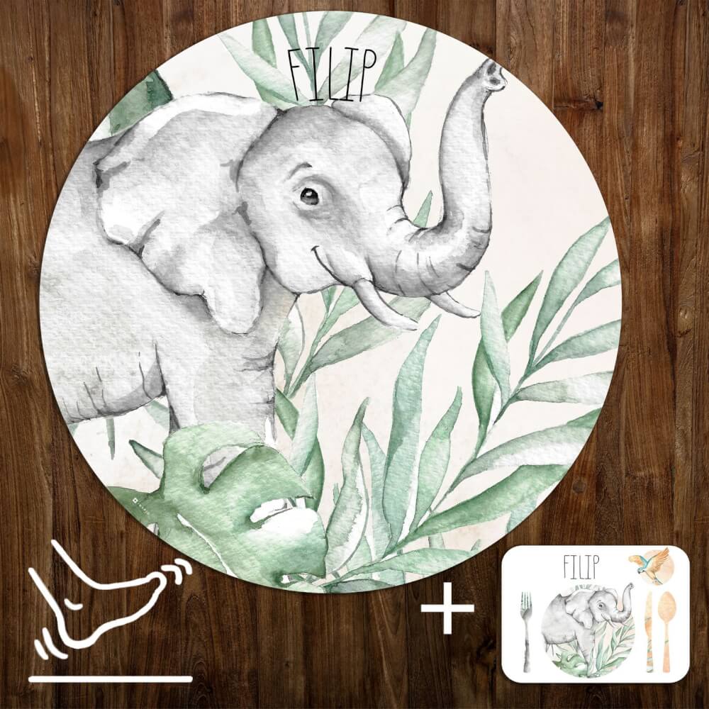 Barnmatta – elefant SAFARI