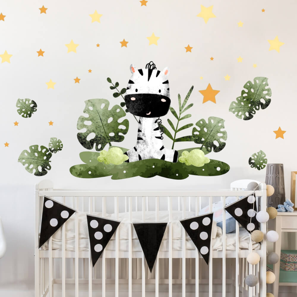 Självhäftande tapet - Liten zebra