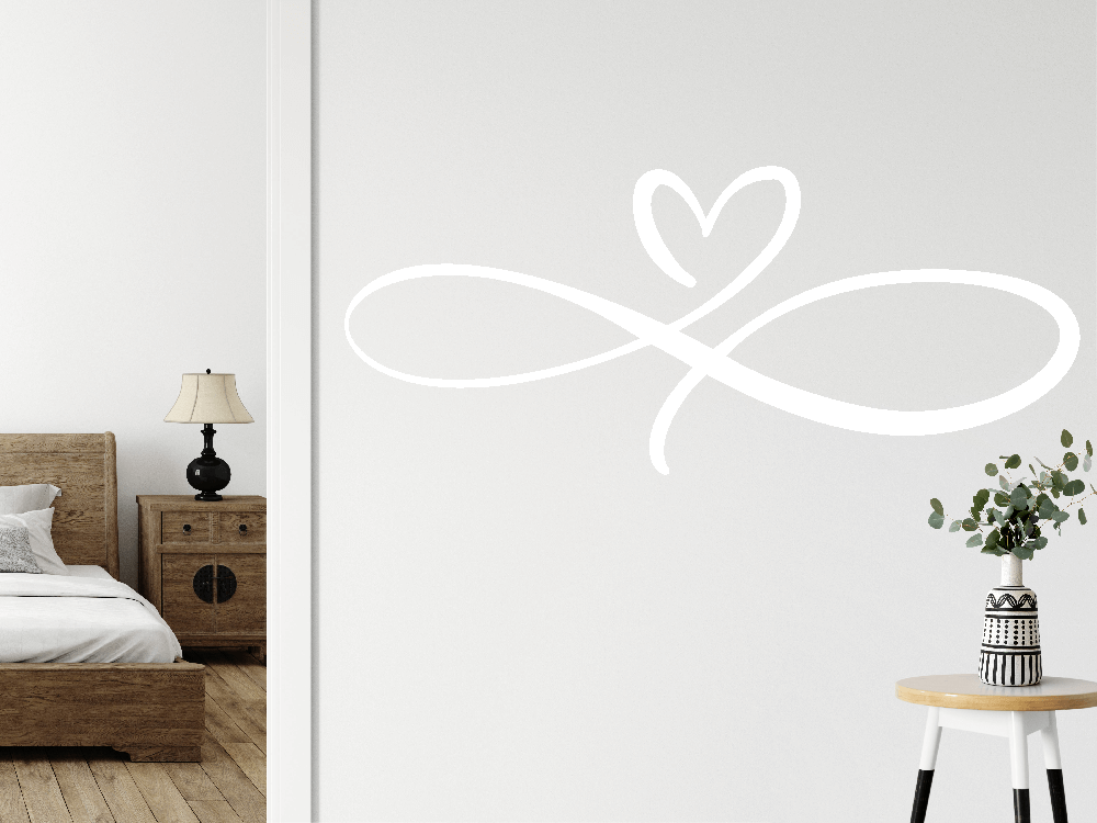 Sovrumsinredning - Oändlig kärlek i trädesign på väggen